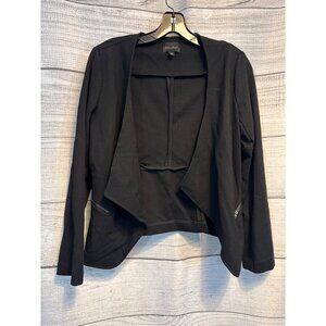 Goldray Black Open-Front Blazer Jacket With Side Zippers M